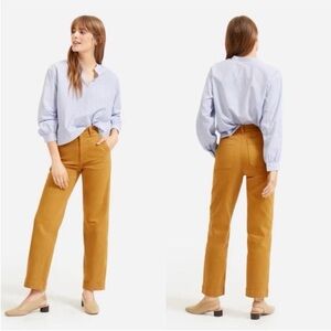 Everlane Mustard/Brown Straight Leg Cropped Pants (6)